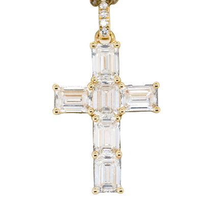 3.3 CT Emerald Lab-Grown Diamond Pendant in 14K Yellow Gold, 16"