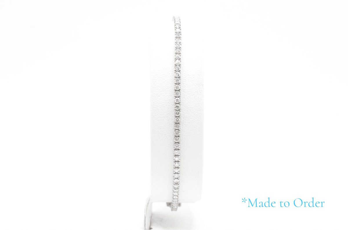 2.5mm Made To Order Natural Tennis Bracelets 14K Made To Order Natural Diamond Tennis Bracelets