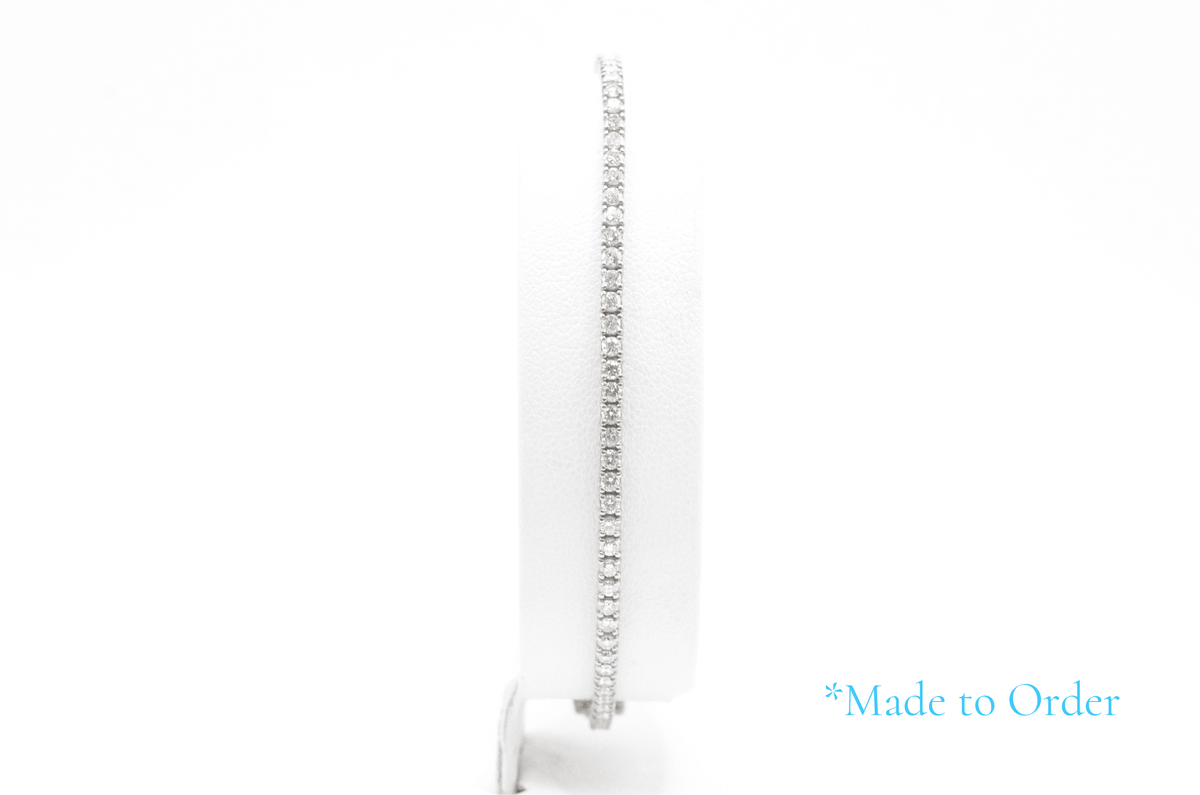 2.75mm Made To Order Natural Diamond Tennis Bracelets 14K Made To Order Natural Diamond Tennis Bracelets