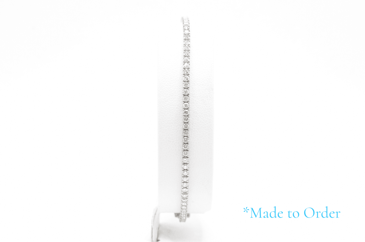 2mm Made To Order Natural Tennis Bracelets 14K Made To Order Natural Diamond Tennis Bracelets