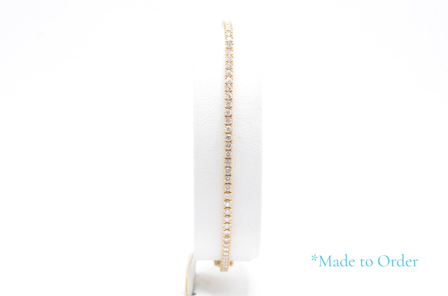 2.5mm Made To Order Natural Tennis Bracelets 14K Made To Order Natural Diamond Tennis Bracelets