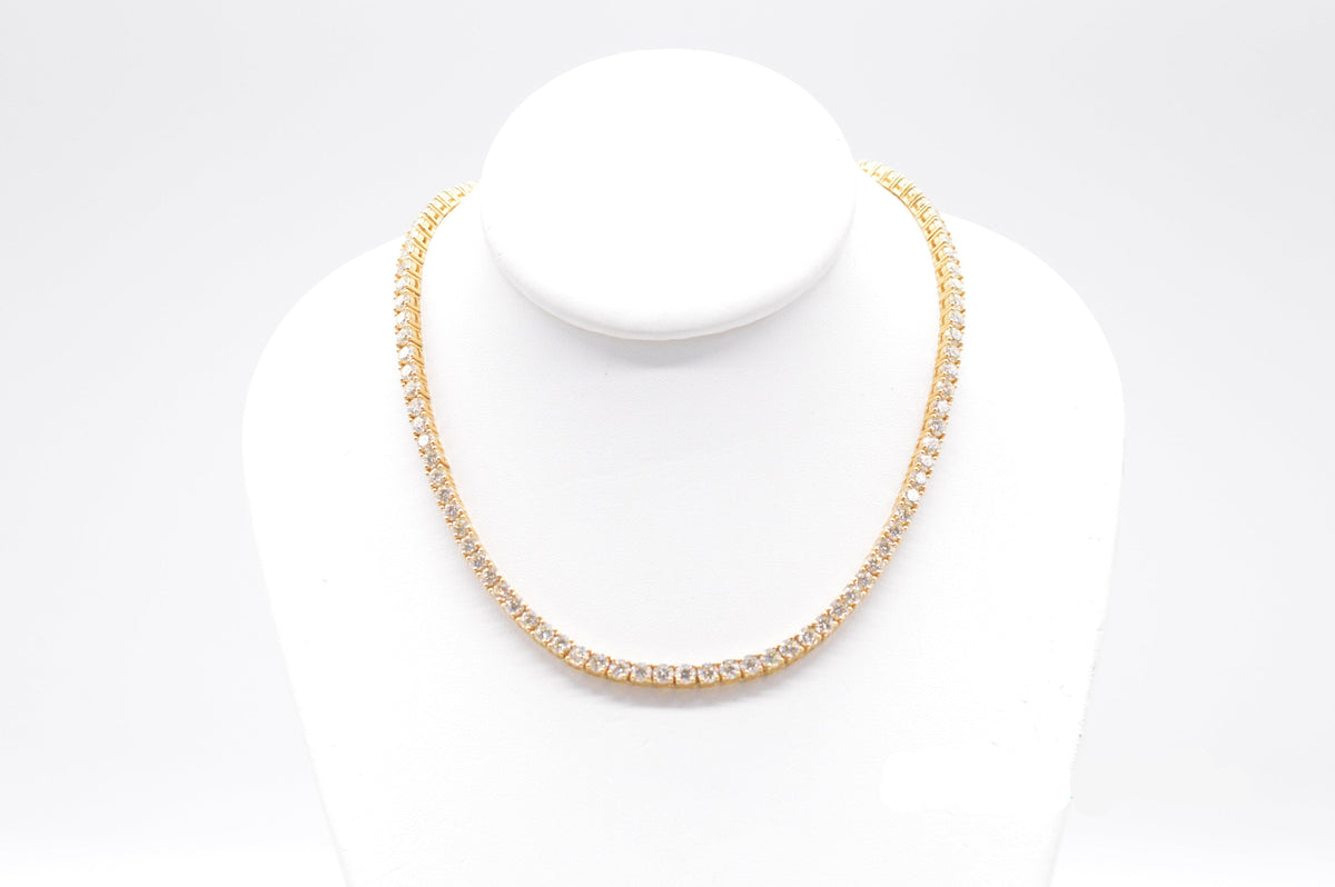 4mm Made to Order Natural Diamond Tennis Chain 14K Made to Order Natural Tennis Chains