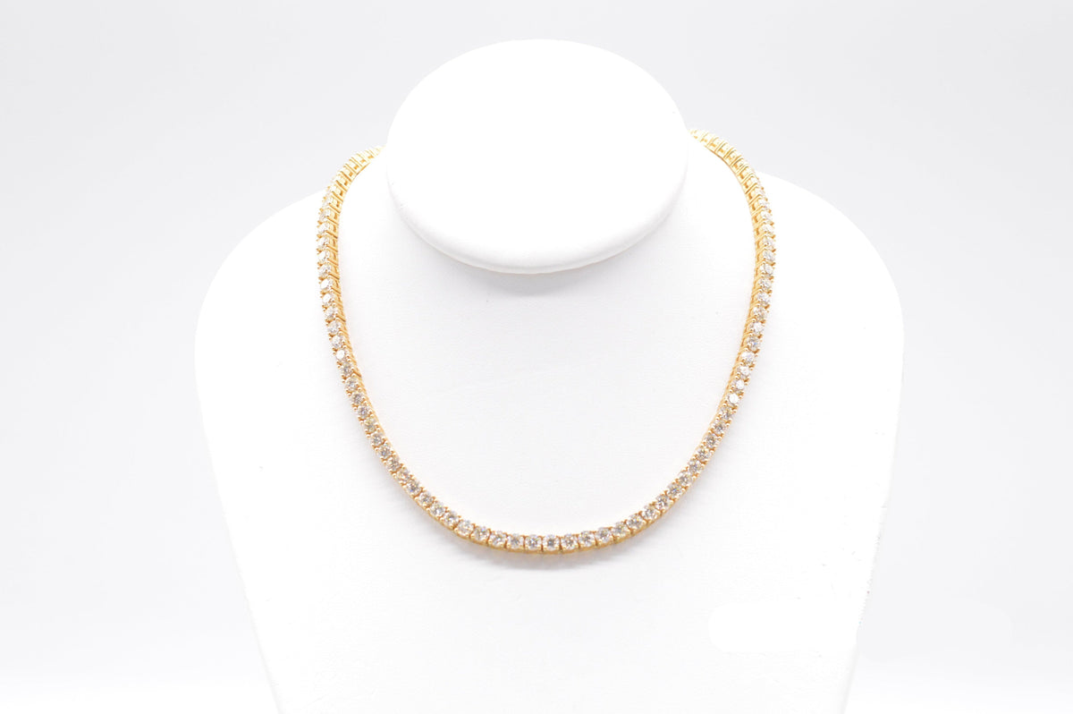 3.5mm Made to Order Natural Diamond Tennis Chain 14K Made to Order Natural Tennis Chains