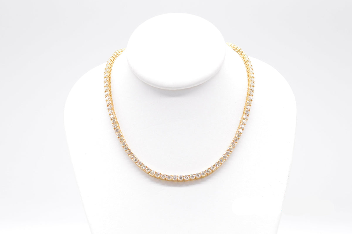 4.25mm Made to Order Natural Diamond Tennis Chain 14K Made to Order Natural Tennis Chains