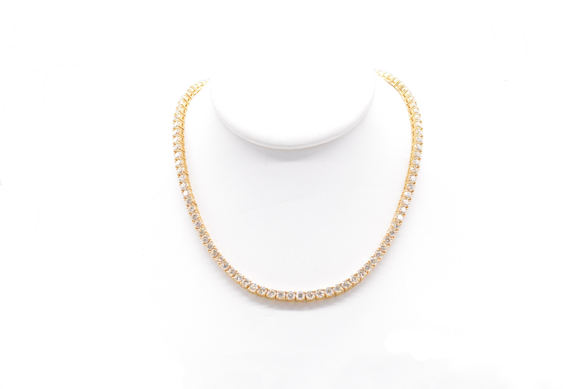 3.75mm Made to Order Natural Diamond Tennis Chain 14K Made to Order Natural Tennis Chains