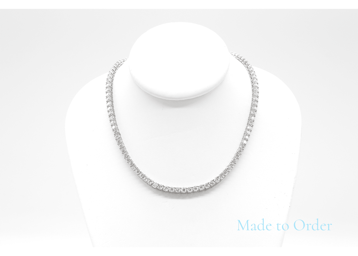 4.5mm Made to Order Natural Diamond Tennis Chain 14K Made to Order Natural Tennis Chains