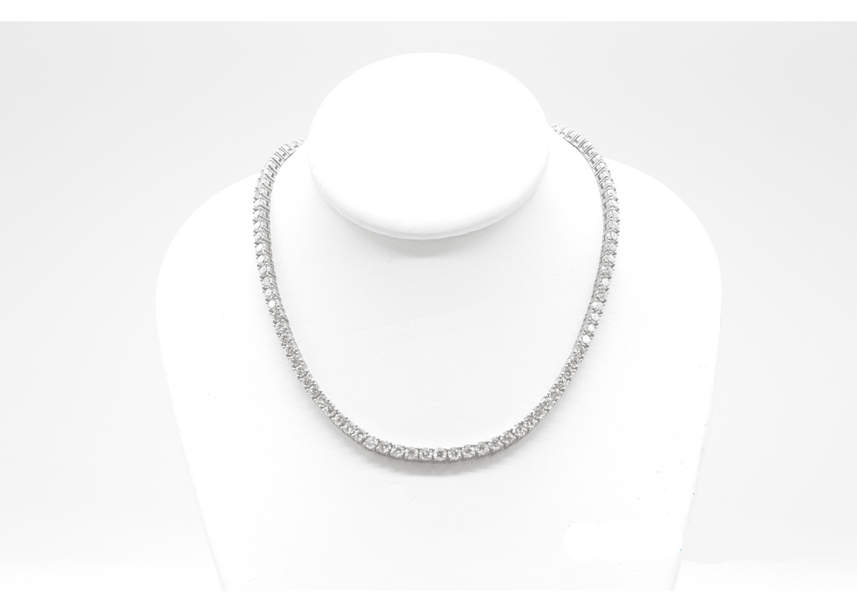 4mm Made to Order Natural Diamond Tennis Chain 14K Made to Order Natural Tennis Chains