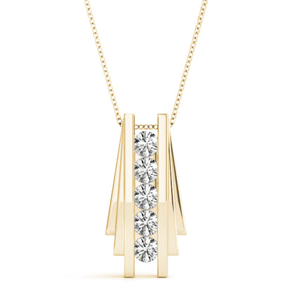 14K Yellow Gold Diamond Fashion Pendant