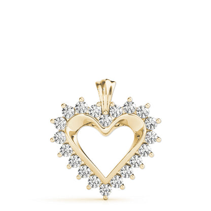 14K Yellow Gold Multi-Diamond Fashion Pendant