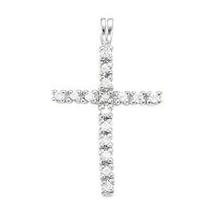 Multi-Diamond Cross Pendant