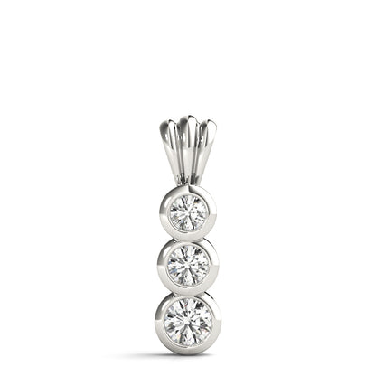 Round Diamond 0.50 CT Three-Stone Pendant