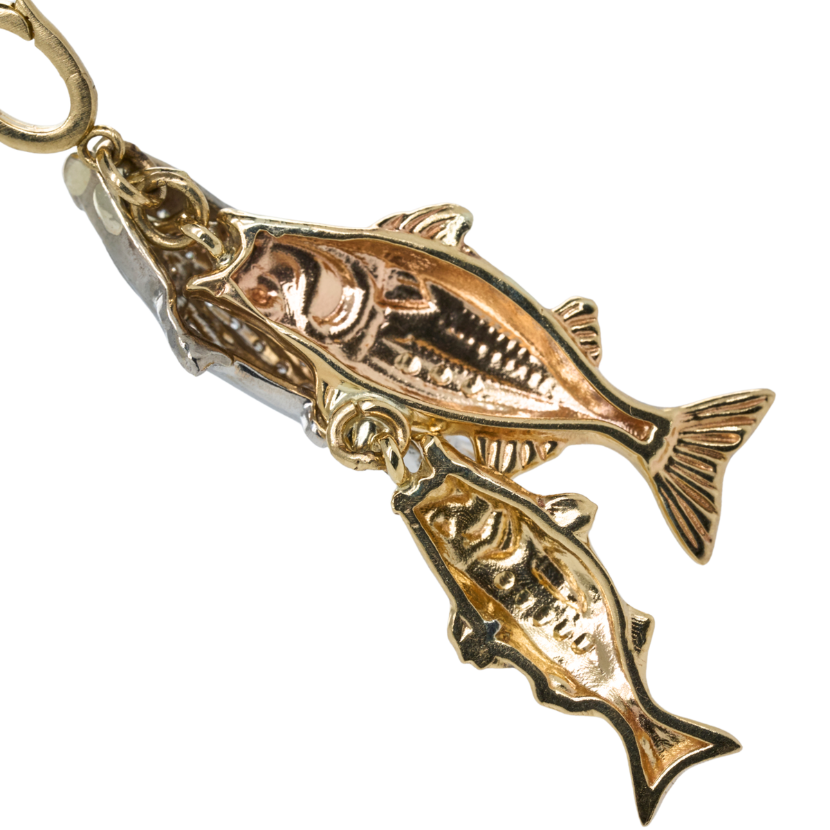 0.36 CTTW Round Natural Diamond Pendant in 14K Two-Tone Gold