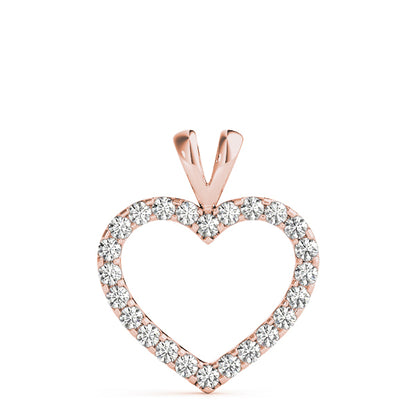14K Rose Gold Multi-Diamond Fashion Pendant