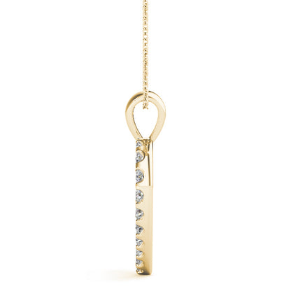 14K Yellow Gold Diamond Fashion Pendant