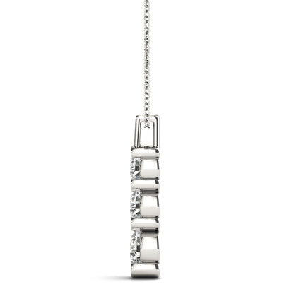 Round Diamond 0.6 CTW Three-Stone Pendant
