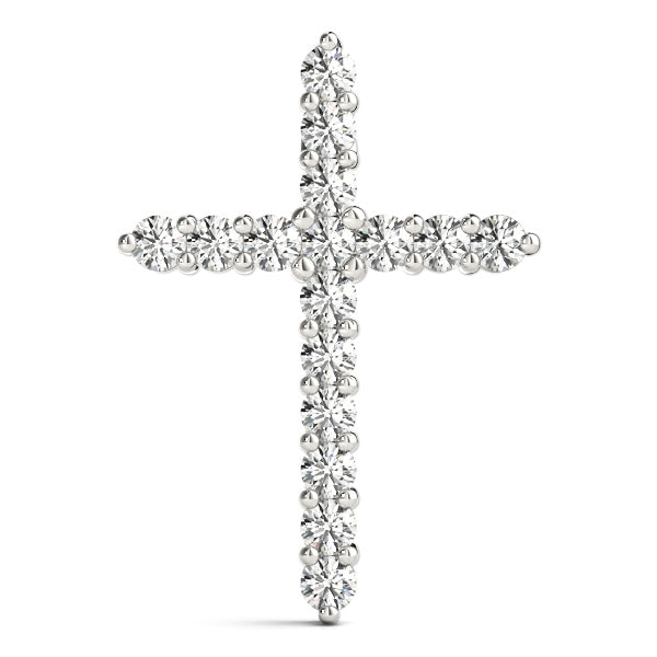 Multi-Diamond Religious Cross Pendant