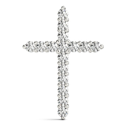Multi-Diamond Religious Cross Pendant