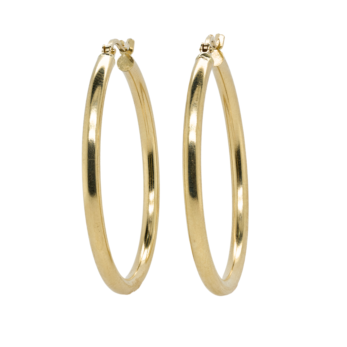 14K Yellow Gold 2.5mm Hoop Earrings
