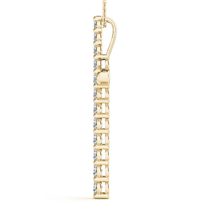 14K Yellow Gold Multi-Diamond Fashion Pendant