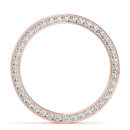 14K Rose Gold Round Diamond Circle Pendant