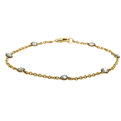 1.00 CTTW Round Lab-Grown Diamond Bracelet in 14K Yellow Gold, 6.5"