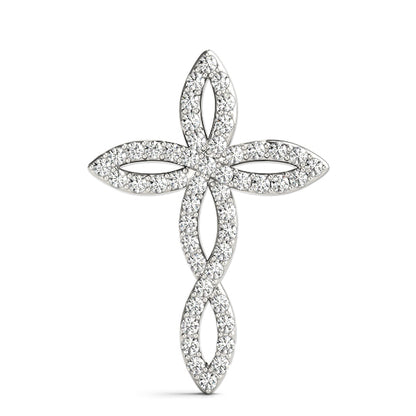Multi-Diamond Religious Cross Pendant