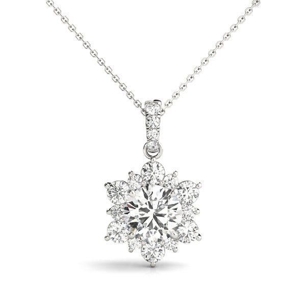 Diamond Round Halo Pendant