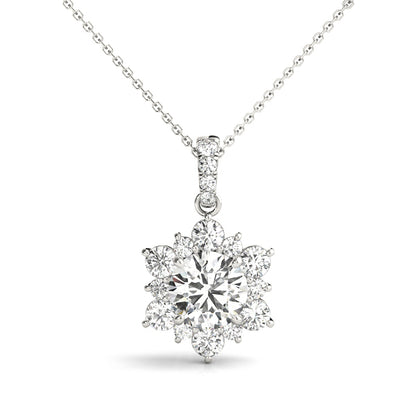 Diamond Round Halo Pendant