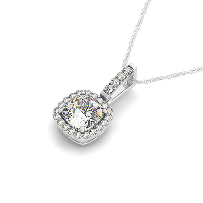 Multi-Diamond Round Halo Pendant