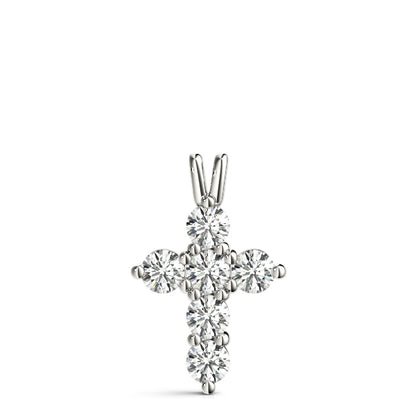 Multi-Diamond Cross Pendant Necklace