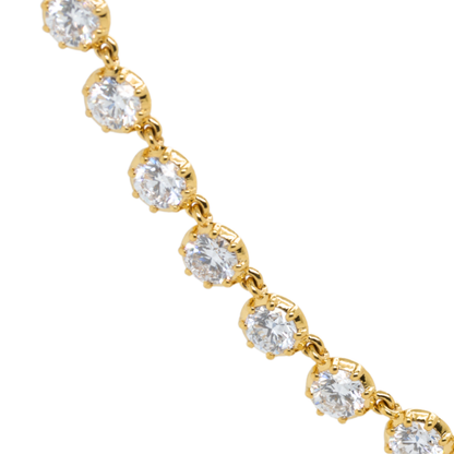 11.32 CTTW Round Lab-Grown Diamond Necklace in 14K Yellow Gold, 17"