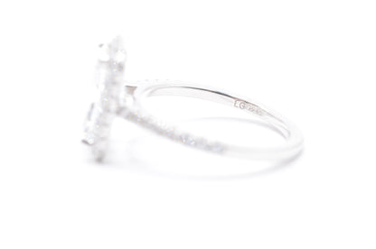 2.5ct radiant lab diamond center f color vs1 14k white gold diamond halo setting