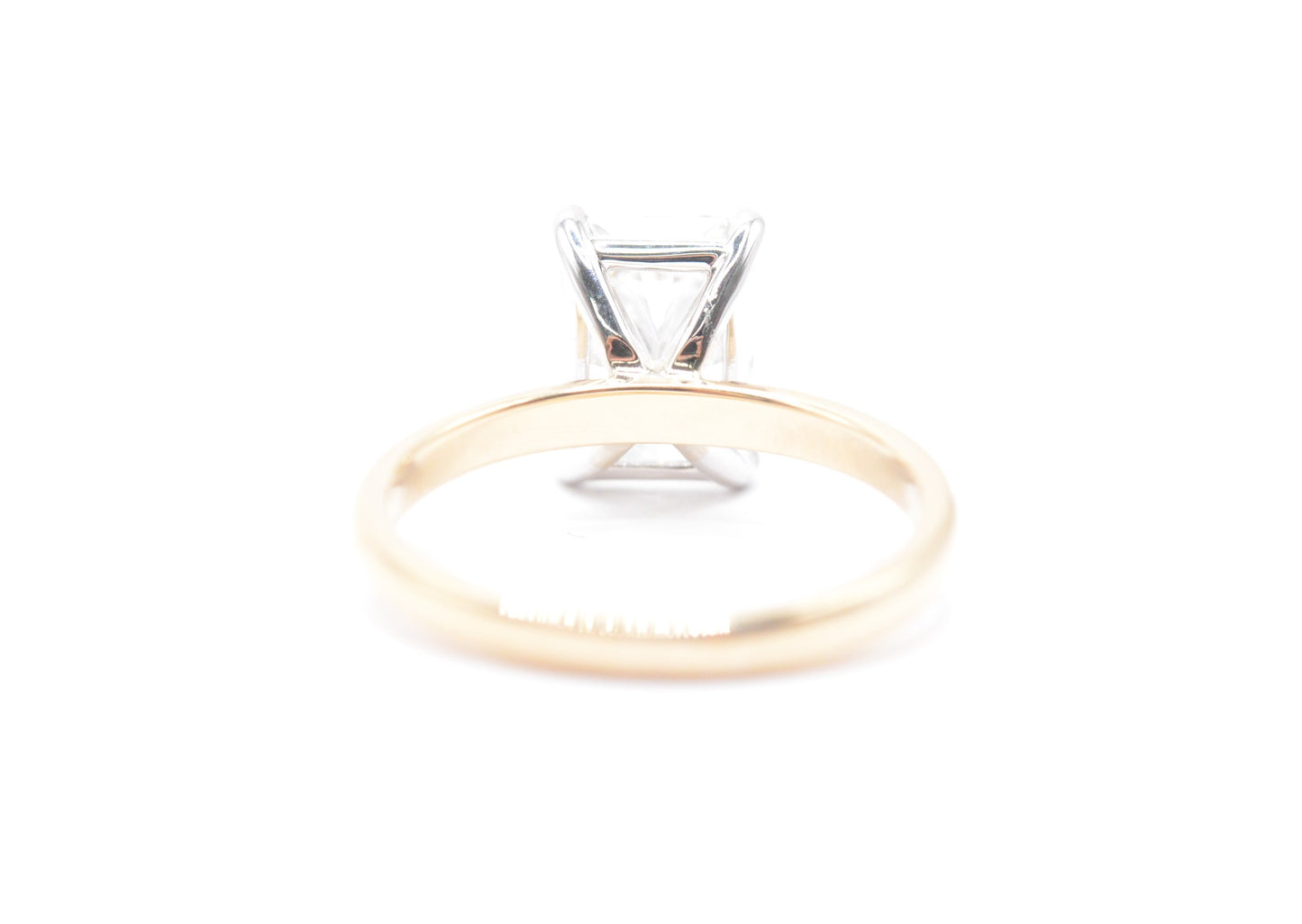 3ct radiant lab diamond igi certified f color VS1 14k solitaire  setting