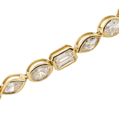 14K Yellow Gold Lab-Grown Diamond Tennis Bracelet, 7.00 CTTW, 7"