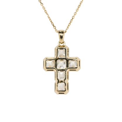 3.04 CTTW Asscher Lab-Grown Diamond Pendant in 14K Yellow Gold, 16"
