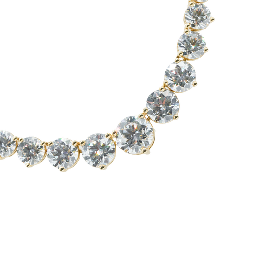 4.3 CTTW Emerald Lab-Grown Diamond Necklace in 14K Yellow Gold, 16"