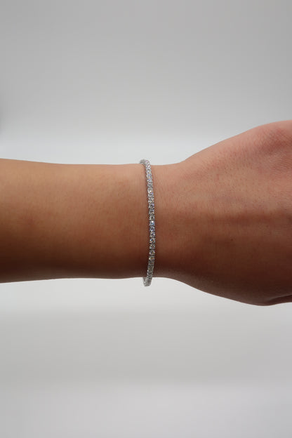 3cttw Lab Grown Diamond Tennis Bracelet 7" 14K White Gold