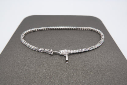 3cttw Lab Grown Diamond Tennis Bracelet 7" 14K White Gold