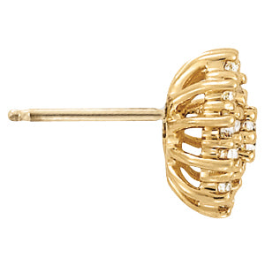 Multi-Diamond Round Cluster Earrings