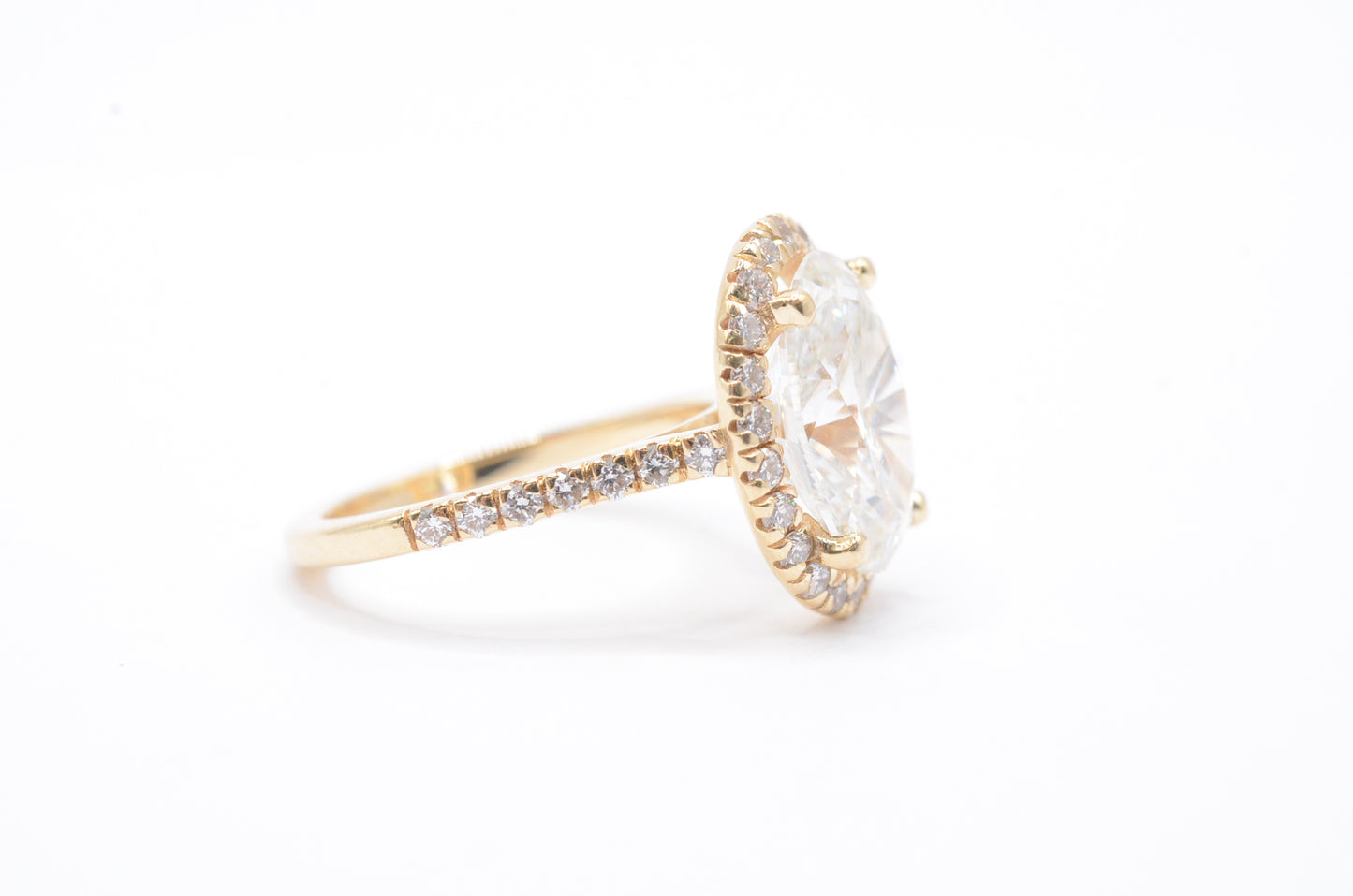 Made to Order-3.0ct Oval Lab Diamond Engagement Ring 14K Yellow Gold