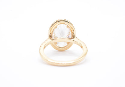 Made to Order-3.0ct Oval Lab Diamond Engagement Ring 14K Yellow Gold