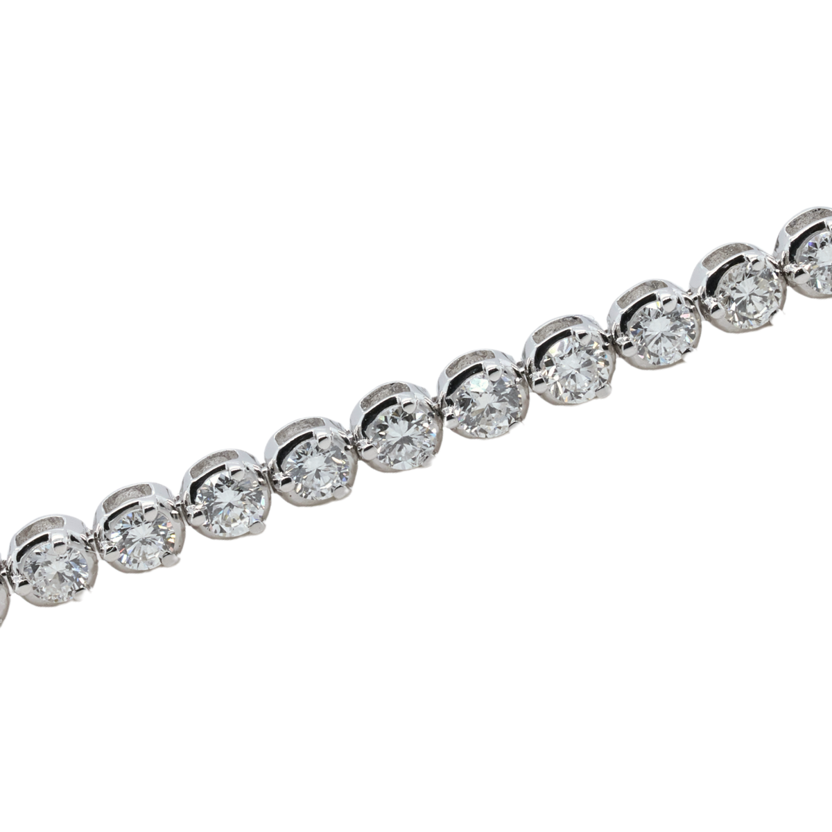 2.01 CTTW Round Lab-Grown Diamond Tennis Bracelet in 14K White Gold, 7"