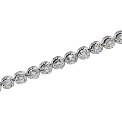 2.01 CTTW Round Lab-Grown Diamond Tennis Bracelet in 14K White Gold, 7"