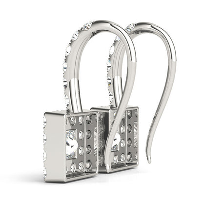 Multi-Diamond Round Halo Earrings in Gold