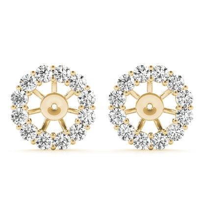 14K Yellow Gold Diamond Fashion Stud Earrings