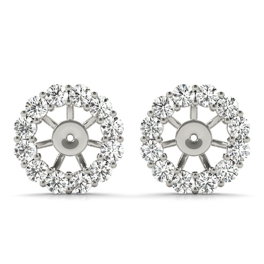 Multi-Diamond Round Stud Earrings