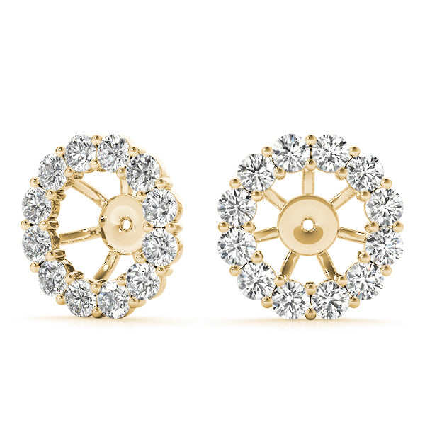14K Yellow Gold Diamond Fashion Stud Earrings