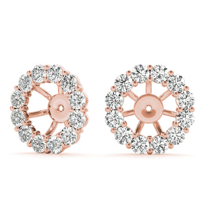 14K Rose Gold Diamond Fashion Earrings
