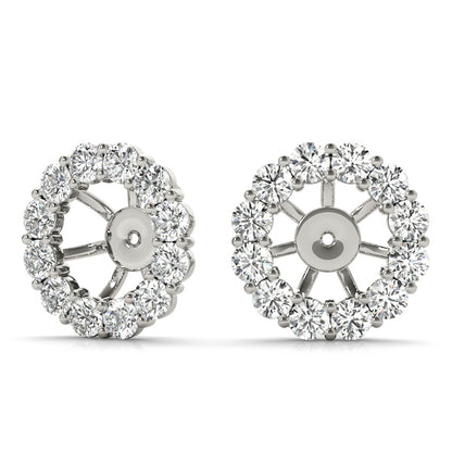 Multi-Diamond Round Stud Earrings