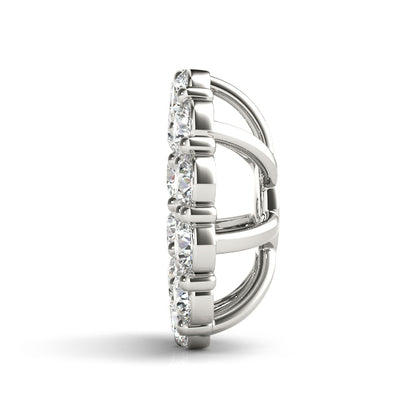 Multi-Diamond Round Stud Earrings